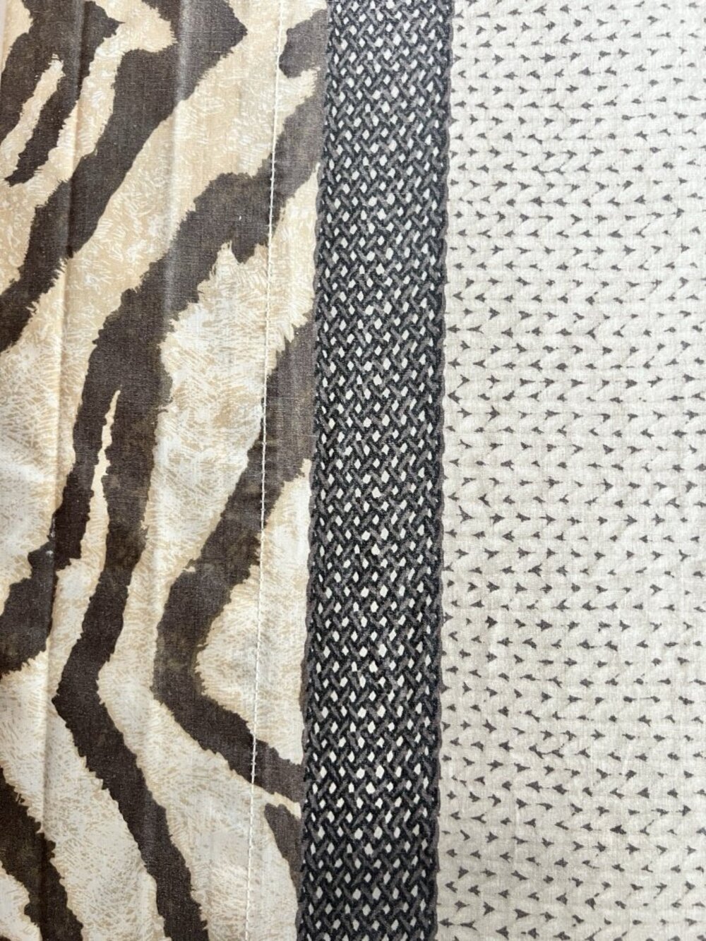 SAFARI Full-Queen Flat Sheet Animal Print Zebra Brown Percale Westpoint Stevens